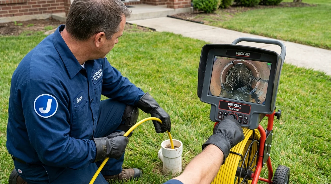 Sewer camera inspection being performed by Johns Plumbing LLC in Walnut